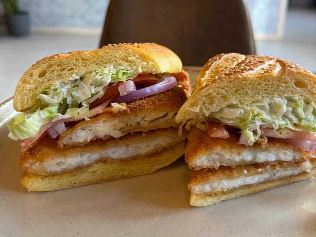 Crispy Flounder Club.